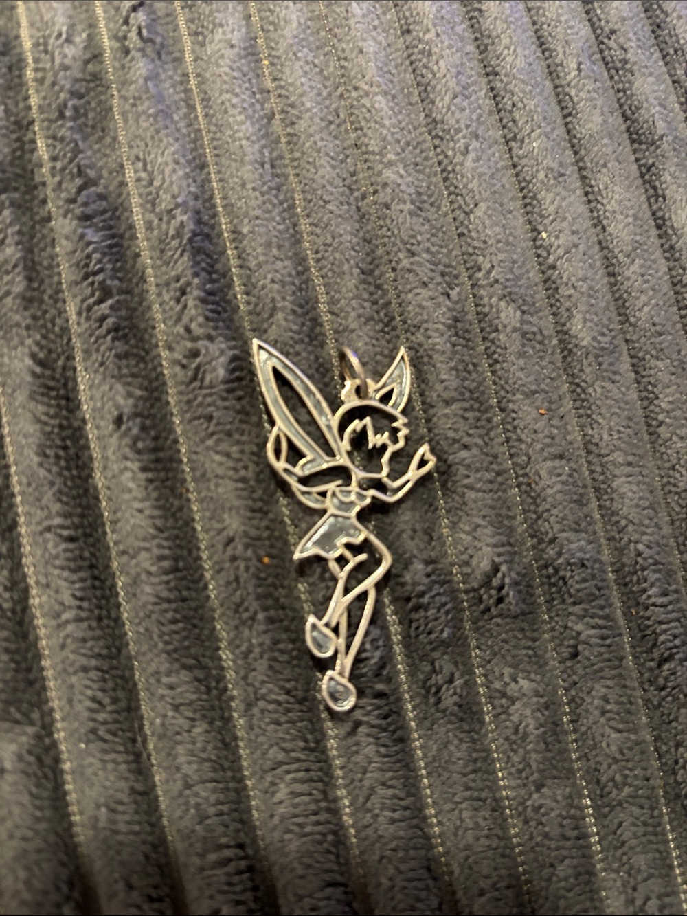 Sterling Silver Tinker Bell Outline Pendant